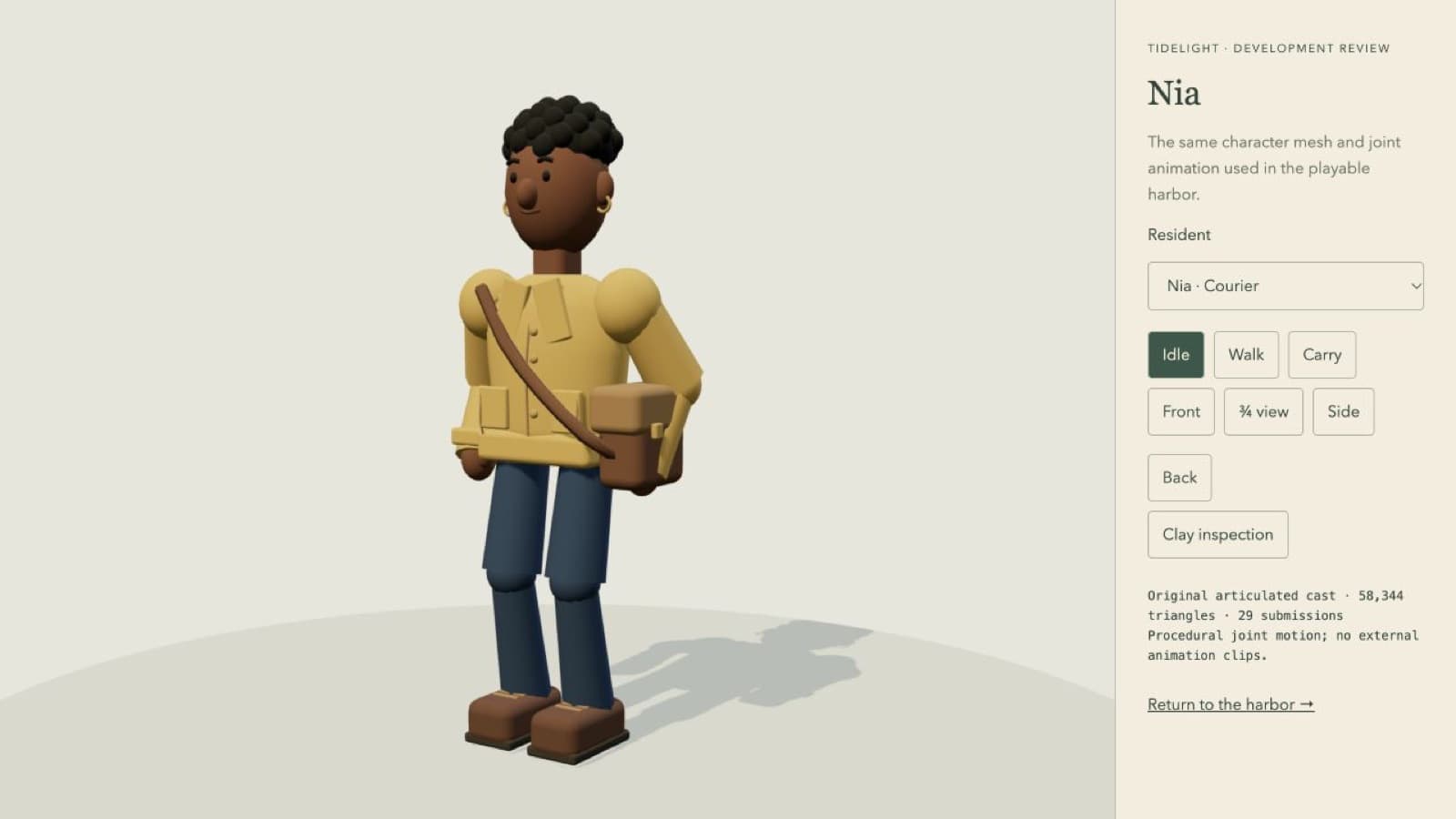 Nia the courier, built in code